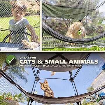 Outback Jack Catio Outdoor Cat Enclosure, (Kitty Katio) for Indoor Cat or multiple cats - Portable Cat Tent, Outdoor Cat Tent Play Tent for Cat, Outdoor Cat Catio, Outside Cat Enclosure, Cat House