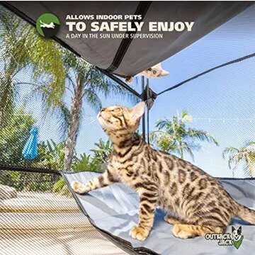 Outback Jack Catio Outdoor Cat Enclosure, (Kitty Katio) for Indoor Cat or multiple cats - Portable Cat Tent, Outdoor Cat Tent Play Tent for Cat, Outdoor Cat Catio, Outside Cat Enclosure, Cat House