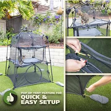 Outback Jack Catio Outdoor Cat Enclosure, (Kitty Katio) for Indoor Cat or multiple cats - Portable Cat Tent, Outdoor Cat Tent Play Tent for Cat, Outdoor Cat Catio, Outside Cat Enclosure, Cat House
