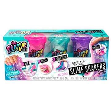 Canal Toys USA Slime Shaker 3-Pack Assorted Rainbow/Cosmic (Styles May Vary), Just add Water and Sake to Create Your Own Cosmic Style, then Add in Surprises