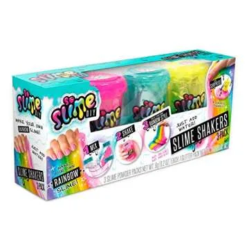 Canal Toys USA Slime Shaker 3-Pack Assorted Rainbow/Cosmic (Styles May Vary), Just add Water and Sake to Create Your Own Cosmic Style, then Add in Surprises