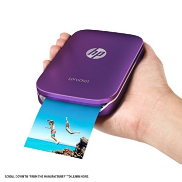 HP Sprocket Portable Photo Printer in Purple - Print Stickers