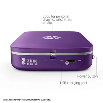 HP Sprocket Portable Photo Printer in Purple - Print Stickers