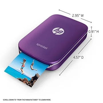 HP Sprocket Portable Photo Printer in Purple - Print Stickers