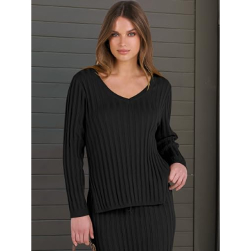 Stylish ANRABESS Women's Sweater Skirt Set for Fall 2024