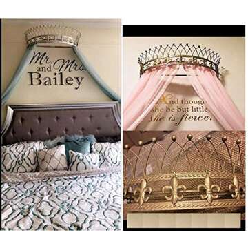 OctoRose Bed Crown Canopy - Antique Style Wall Decor