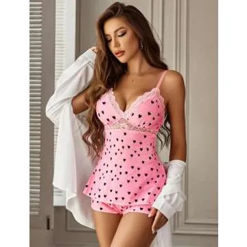 Avidlove Womens Sleepwear Lace Pajamas Cami PJS Set Pajama Set for Women