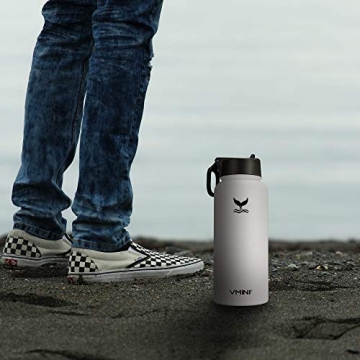 Vmini 32oz Water Bottle with Straw Lid for All Ages