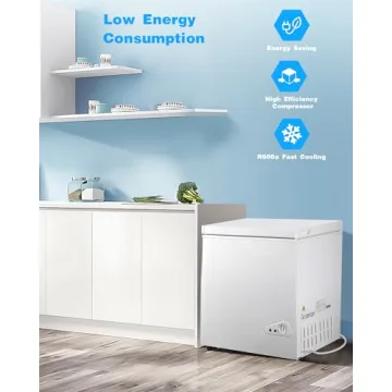 EUASOO 3.5 Cu.Ft Compact Chest Freezer for Home