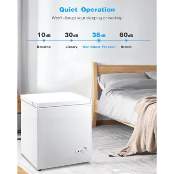 EUASOO 3.5 Cu.Ft Compact Chest Freezer for Home