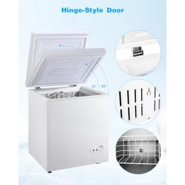 EUASOO 3.5 Cu.Ft Compact Chest Freezer for Home
