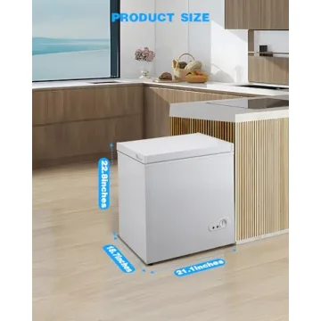 EUASOO 3.5 Cu.Ft Compact Chest Freezer for Home