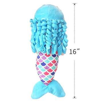 illuOKey Mermaid Doll for Girls - Soft & Snuggly Plush Toy, 16 Inches