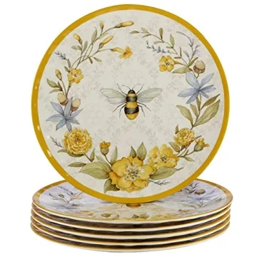 Certified International Bee Sweet Dinner Plates Set of 6