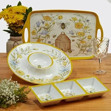 Certified International Bee Sweet Dinner Plates Set of 6