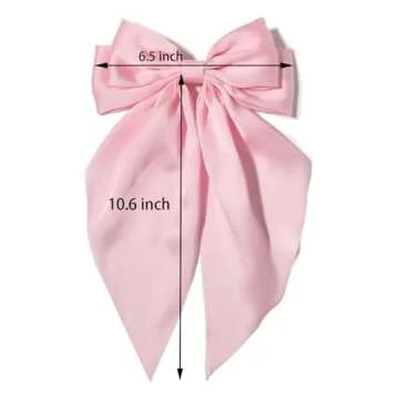 Furling Pompoms Hair Bows Clip – Elegant Satin Hair Accessories for Women