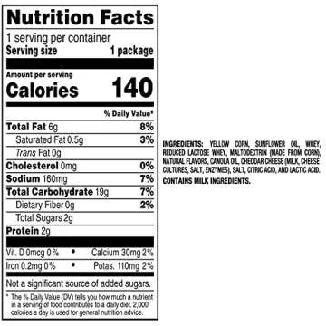 PopCorners Popped Corn Snacks, White Cheddar, 1 Ounce (Pack of 20) (Packaging May Vary)