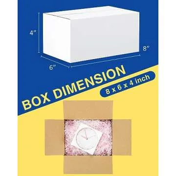 Poever 40-Pack-Small-Shipping-Boxes-8x6x4, Corrugated-Cardboard-Boxes-for-Packaging-Small-Business, ...