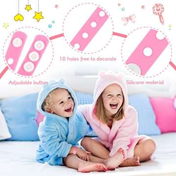 Zhanmai 24 Pieces 8 Inch Adjustable Charm Silicone Bracelets for Identify Birthday Presents, Multi-color Silicone Bracelets, 8 Colors