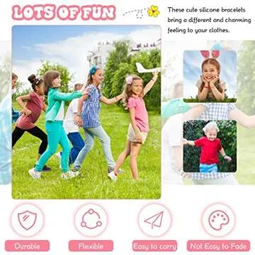 Zhanmai 24 Pieces 8 Inch Adjustable Charm Silicone Bracelets for Identify Birthday Presents, Multi-color Silicone Bracelets, 8 Colors