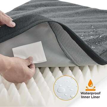 Lesure Orthopedic Large Dog Bed - Supportive & Waterproof