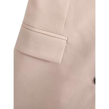 Lerzyoky Women's Strapless Suit Vest Button Front Business Formal Waistcoat Vest with Pockets (Medium,Beige)