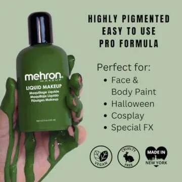 Mehron Makeup Liquid Makeup | Face Paint and Body Paint Perfect for Halloween, Cosplay I Air Brush C...