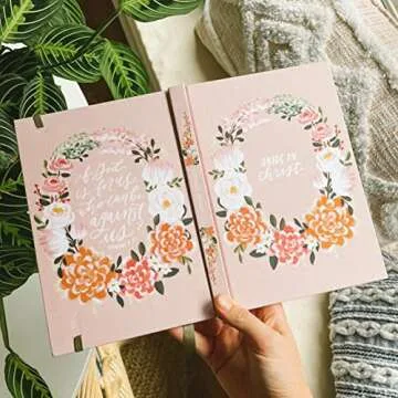 Loveall Design Co. Adeline Theme, Hardback Journal, Cloth Bound Journal, Scripture Journal, Faith-Based Stationery, Lined Notebook, Floral Notebook,