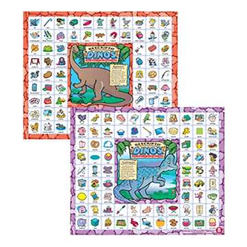 Super Duper Publications Descripto Dinos 1,036 Picture Word Vocabulary Jumbo Game Boards - Educational Toy for Children