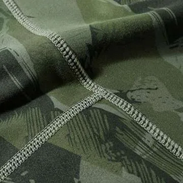 MOSHENGQI High Waist Yoga Pants with Pockets Pattern Tummy Control Workout 4 Way Stretch Yoga Leggings for Women(M,Army Green)