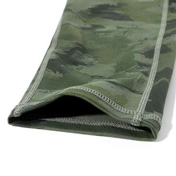 MOSHENGQI High Waist Yoga Pants with Pockets Pattern Tummy Control Workout 4 Way Stretch Yoga Leggings for Women(M,Army Green)