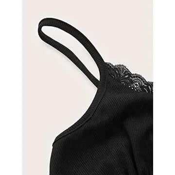 Stylish MakeMeChic Women's Y2K Lace Cami Crop Top
