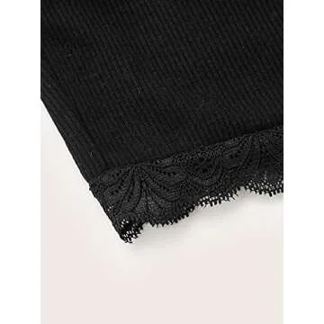 Stylish MakeMeChic Women's Y2K Lace Cami Crop Top