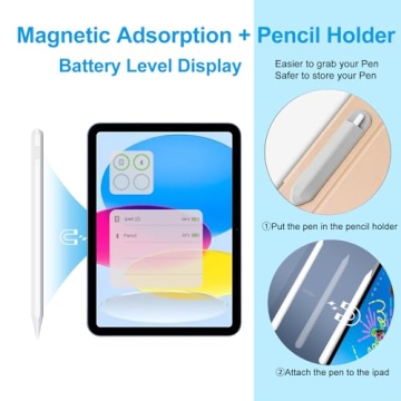 Stylus Pen for iPad 2018-2024 with Palm Rejection