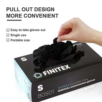 FINITEX Nitrile Disposable Gloves - Durable & Comfortable