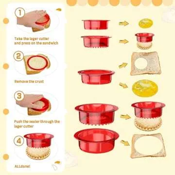 YUMKT Sandwich Cutter for Kids - Fun Meal Maker