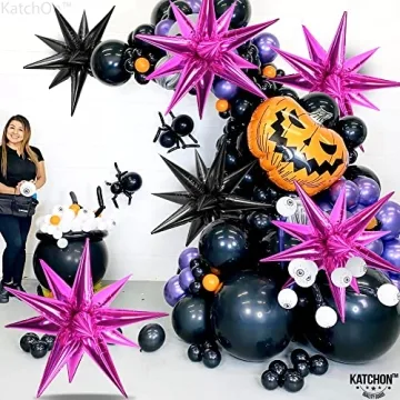 KatchOn Big Hot Pink Starburst Balloons - Pack of 50