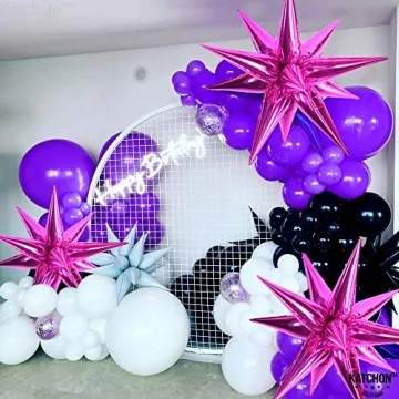 KatchOn Big Hot Pink Starburst Balloons - Pack of 50