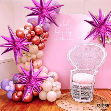 KatchOn Big Hot Pink Starburst Balloons - Pack of 50
