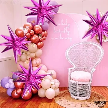 KatchOn Big Hot Pink Starburst Balloons - Pack of 50