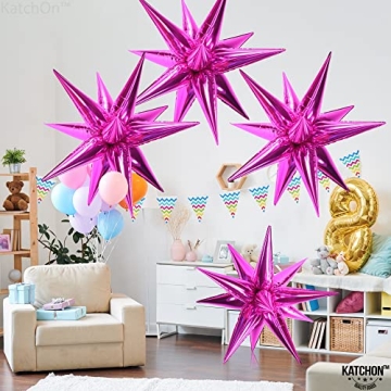 KatchOn Big Hot Pink Starburst Balloons - Pack of 50