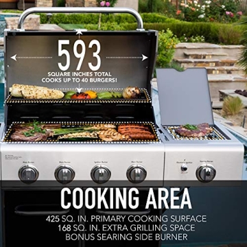 Kenmore 4-Burner BBQ Grill with Searing Side Burner