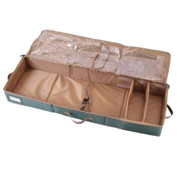 Sattiyrch Wrapping Paper Storage,600D Canvas Gift Wrap Paper Holder,Holds up to 20 Rolls,42W x 14D x 5H (Green)