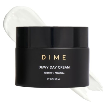 DIME Beauty Dewy Day Cream - Hydrating Face Moisturizer with Rosehip Oil & Snow Mushroom, 1.7 oz