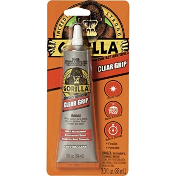 Gorilla Clear Grip Waterproof Contact Adhesive - The Ultimate Adhesive for Crafts and Repairs