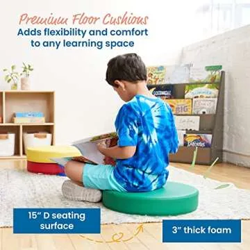 ECR4Kids Round Cushions: Colorful Flexible Seating Set