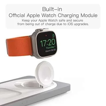 3-in-1 Charging Station for Apple Devices: Used for iPhone and Watch Charging Station with Magsafe Charger Stand, Wireless Charger for iPhone15/14/13/12, Apple Watch 1-9/Ultra, AirPods 3 Pro