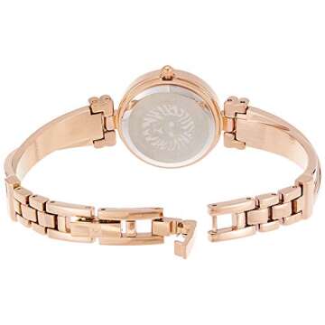 Anne Klein Women's Premium Crystal Accented Bangle Watch and Bracelet Set, AK/2238