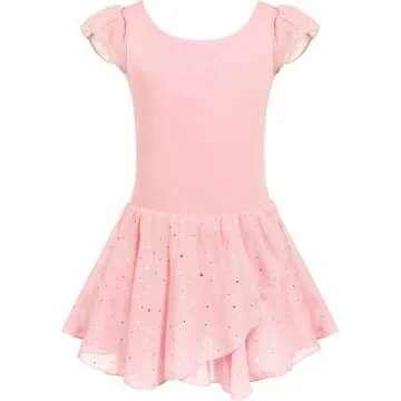 Ruffle Sleeve Ballet Dance Dress for Girls