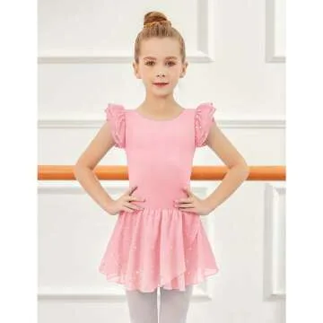 Ruffle Sleeve Ballet Dance Dress for Girls